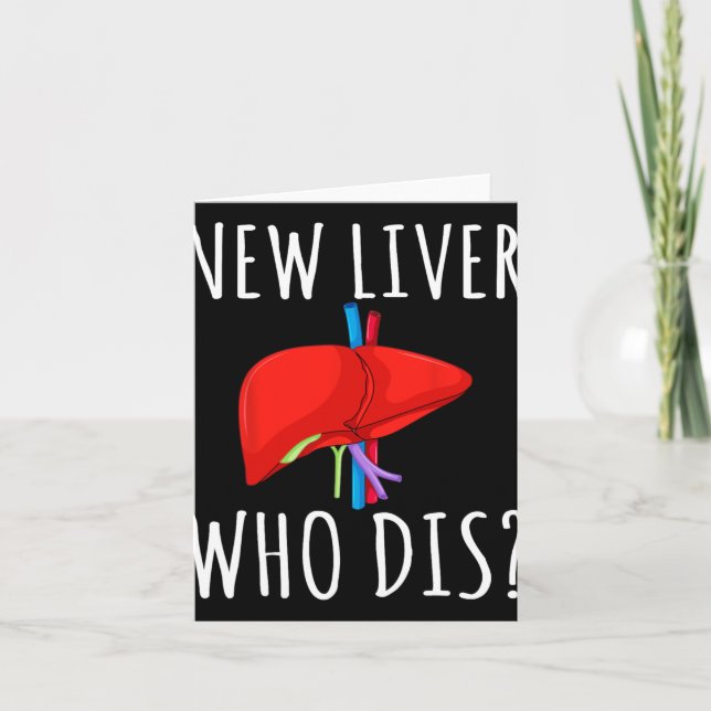 New Liver Who Dis Men Women Liver Transplant Recie Karte (Vorderseite)