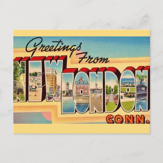 New London Connecticut Postcard Postkarte (Vorderseite)