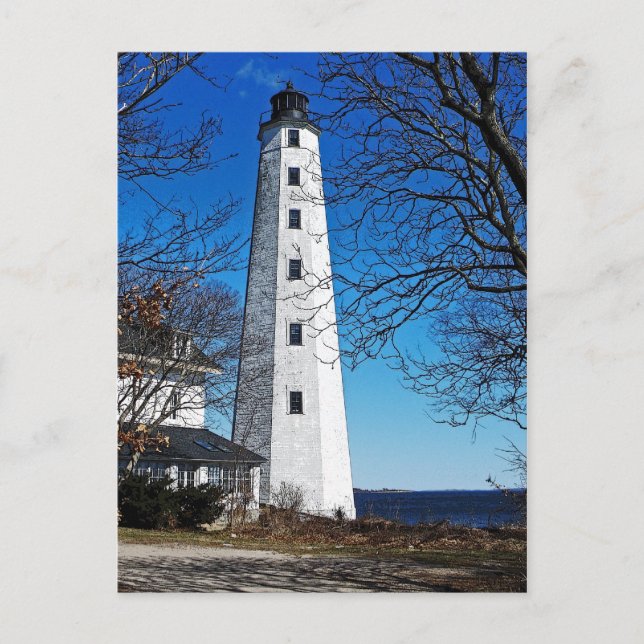 New London Harbour Light Postkarte (Vorderseite)