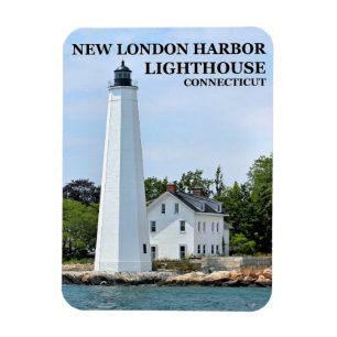 New London Harbour Lighthouse, CT Foto Magnet