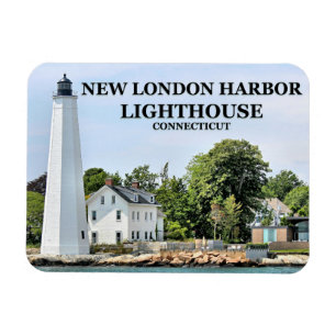New London Harbour Lighthouse, CT Foto Magnet