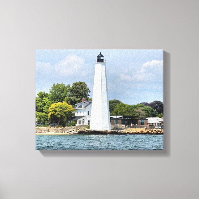 New London Harbour Lighthouse CT Wrapped Canvas Leinwanddruck (Vorderseite)