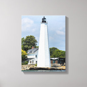 New London Harbour Lighthouse CT Wrapped Canvas Leinwanddruck