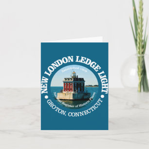 New London Ledge Leuchtturm Karte