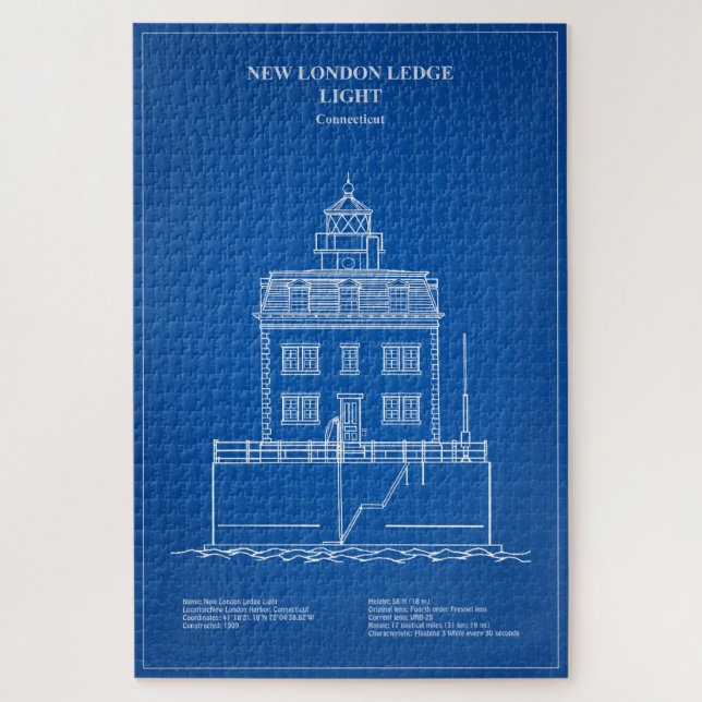 New London Ledge Lighthouse - Connecticut - AD Puzzle (Vertikal)