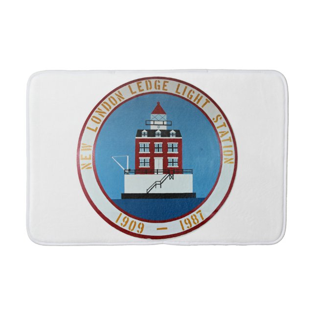 New London Ledge Lighthouse, Connecticut Bath Mat Badematte (Vorderseite)