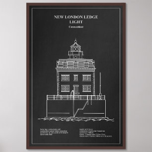 New London Ledge Lighthouse - Connecticut - PD Fotodruck