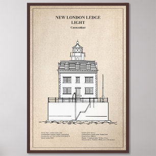 New London Ledge Lighthouse - Connecticut - SBD Fotodruck