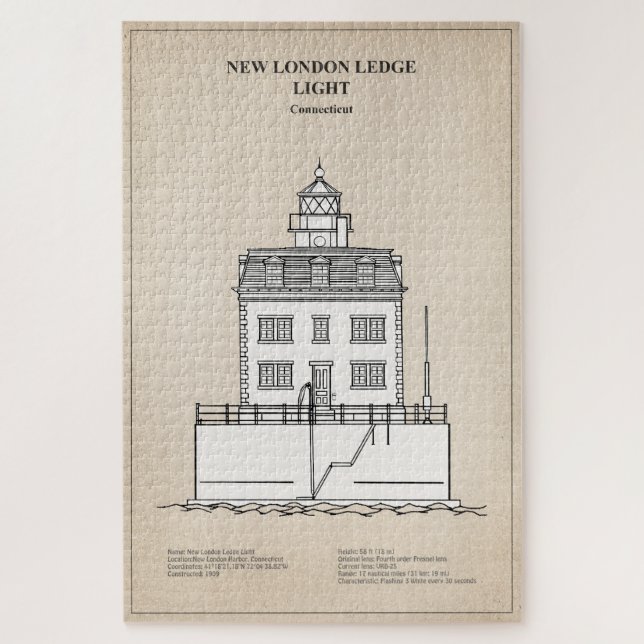 New London Ledge Lighthouse - Connecticut - SBD Puzzle (Vertikal)