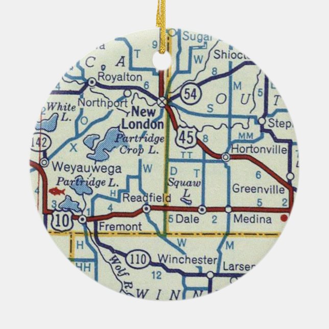 New London WI Keramik Ornament (Hinten)
