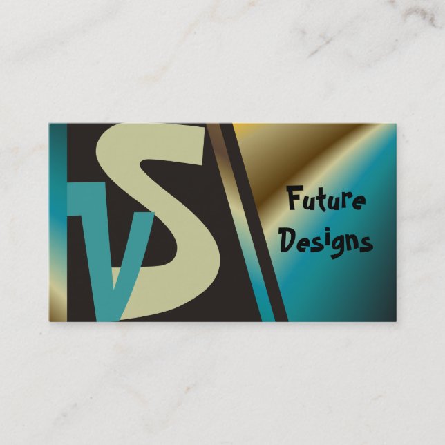 New Look Monogram Business Cards Visitenkarte (Vorderseite)