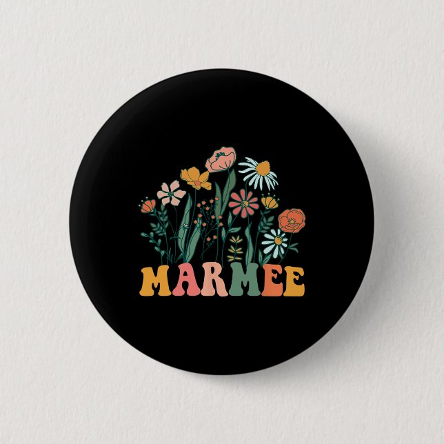 New Marmee Wildflower First Birthday &amp; Baby Sh Button (Vorderseite)
