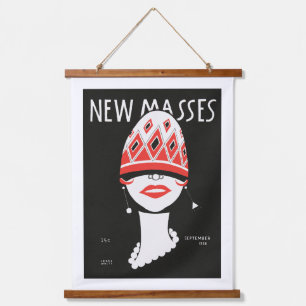 New Massen (1926) by Frank Walts Wandteppich Mit Holzrahmen