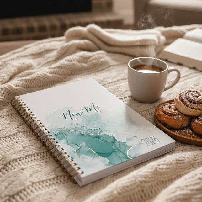 New Me Undated Self Care Planner Journal Planer (Lifestyle preview of the New Me undated self care planner)