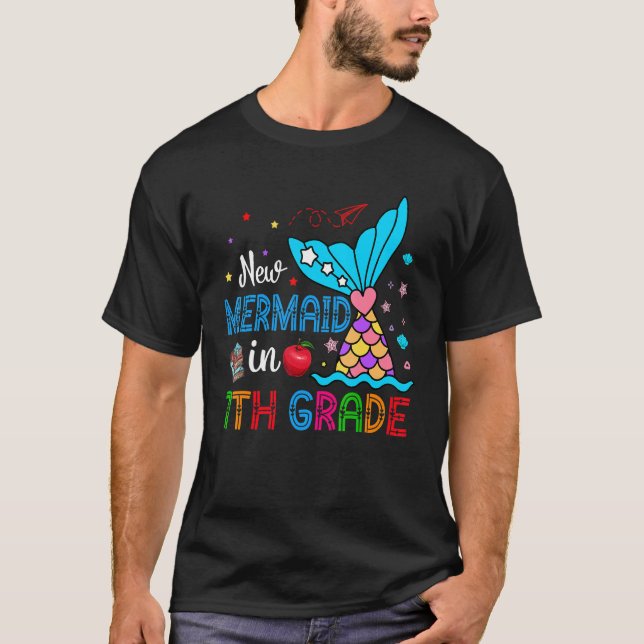 New Mermaid In 7th Grade Matching Mermaid  Student T-Shirt (Vorderseite)