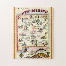 New Mexico  11x14 illustrated Map Puzzle