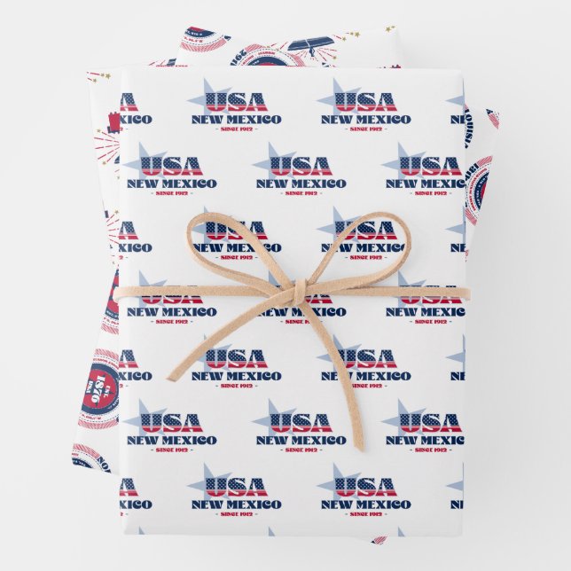 New Mexico, 50 Staaten, Liberty Bell Geschenkpapier Set (Beispiel)