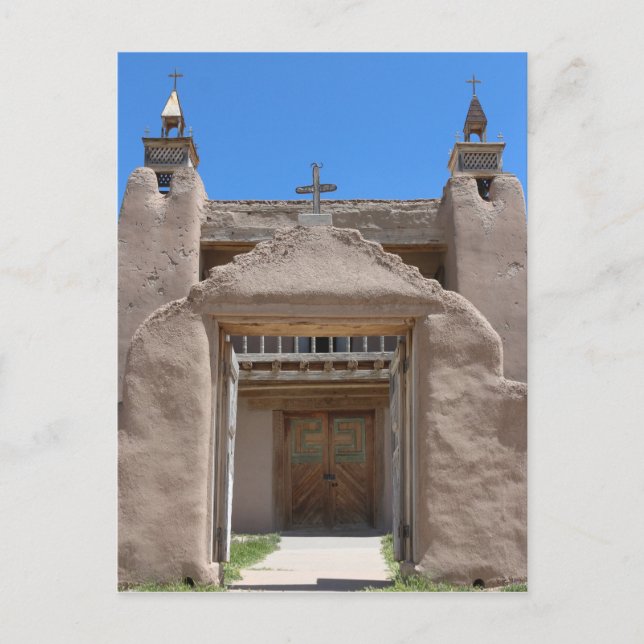 New Mexico Adobe Church Postkarte (Vorderseite)