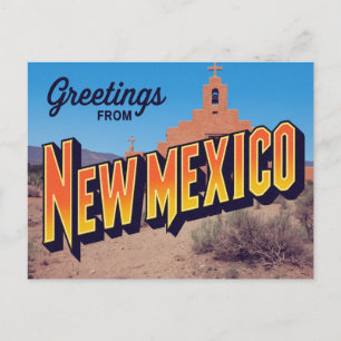 New Mexico Adobe Mission Postkarte