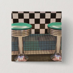 New Mexico, Albuquerque. Der 66 Diner entlang Button