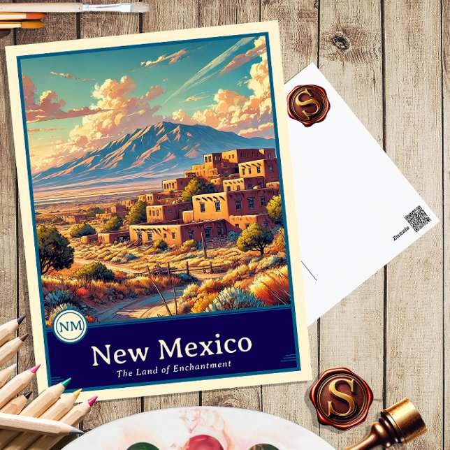 New Mexico | Anime Style Cel Schattenkarte Postkarte (Von Creator hochgeladen)