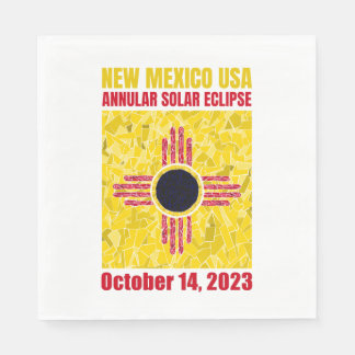 New Mexico Annular Eclipse Napkin Serviette
