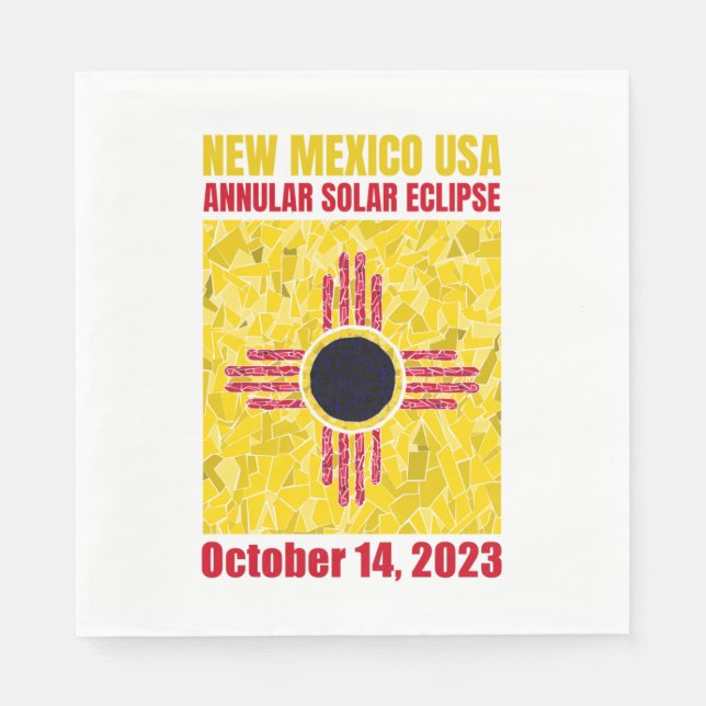 New Mexico Annular Eclipse Napkin Serviette (Vorderseite)