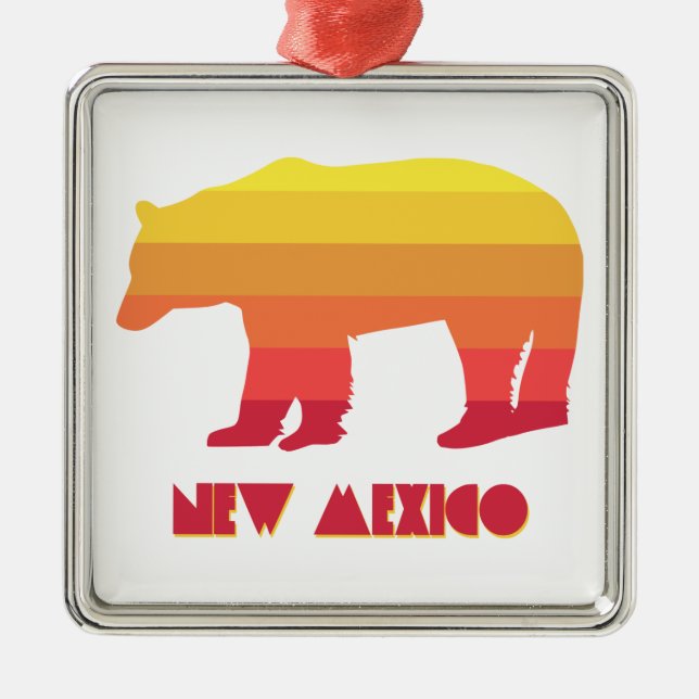 New Mexico Bear Ornament Aus Metall (Vorne)