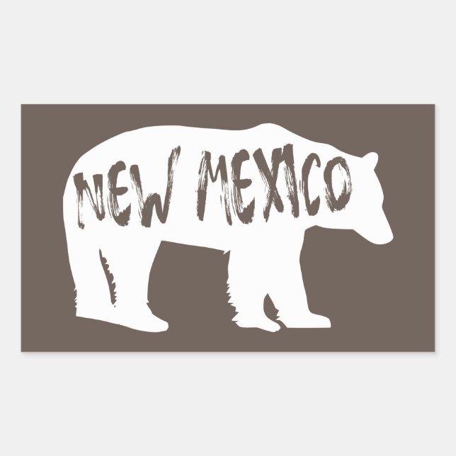 New Mexico Bear Rechteckiger Aufkleber (Vorderseite)