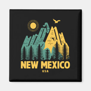 New Mexico Berge Usa Wandern Im Freien Vintage _ Magnet