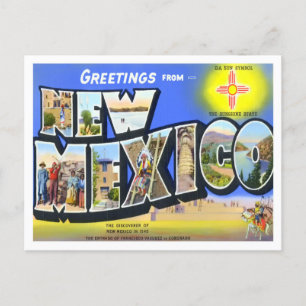 New Mexico Big Letters Postcard Postkarte