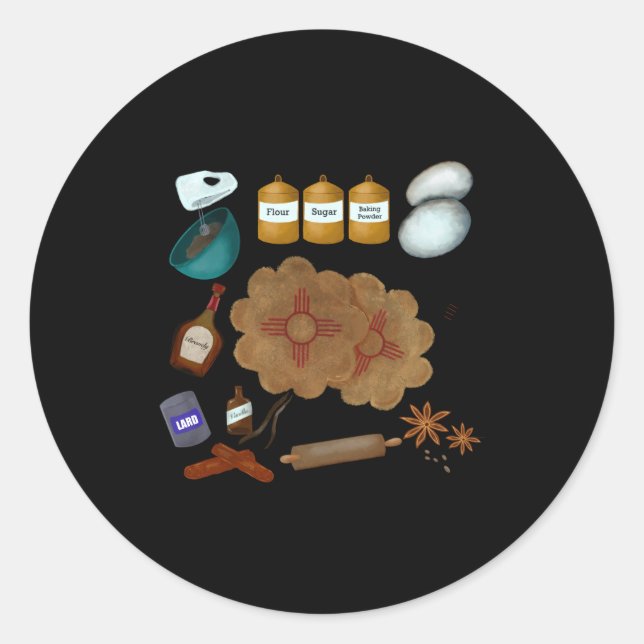 New Mexico Biscochito Cookies Zia Sun Toddler  Runder Aufkleber (Vorderseite)