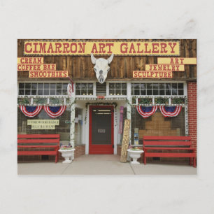 New Mexico, Cimarron. Cimarron Kunstgalerie, New Postkarte