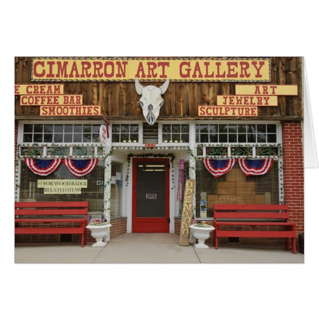 New Mexico, Cimarron. Kunstgalerie Cimarron, Neu (Vorderseite (Horizontal))