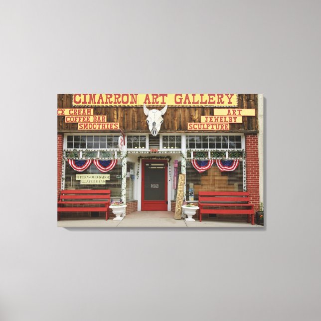 New Mexico, Cimarron. Kunstgalerie Cimarron, Neu Leinwanddruck (Vorderseite)