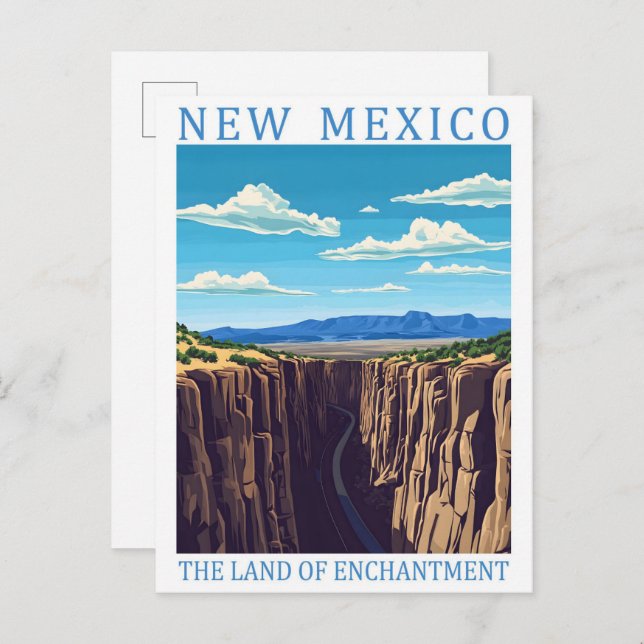 New Mexico das Land der Verzauberung USA Reisen Postkarte (Vorne/Hinten)