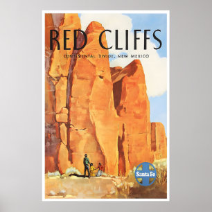 New Mexico Druck Roter Felsen Malerei Santa Fe Poster