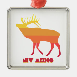 New Mexico Elk Ornament Aus Metall
