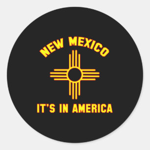 New Mexico Es Ist In Amerika _1 Runder Aufkleber