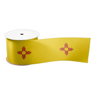 New Mexico Flag & America Staaten USA - Reise/Spor Satinband