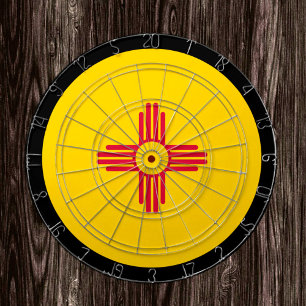 New Mexico Flag Dartboard & New Mexico / Spiel Dartscheibe