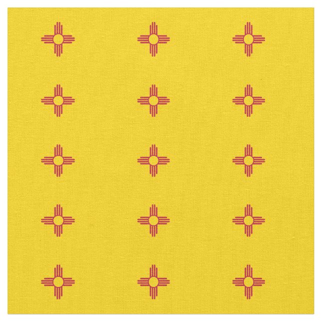 New Mexico Flag Fabric & Trendmode Stoff (Nahaufnahme)