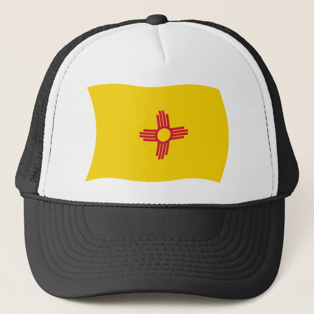 New Mexico Flag Hat Truckerkappe (Vorderseite)