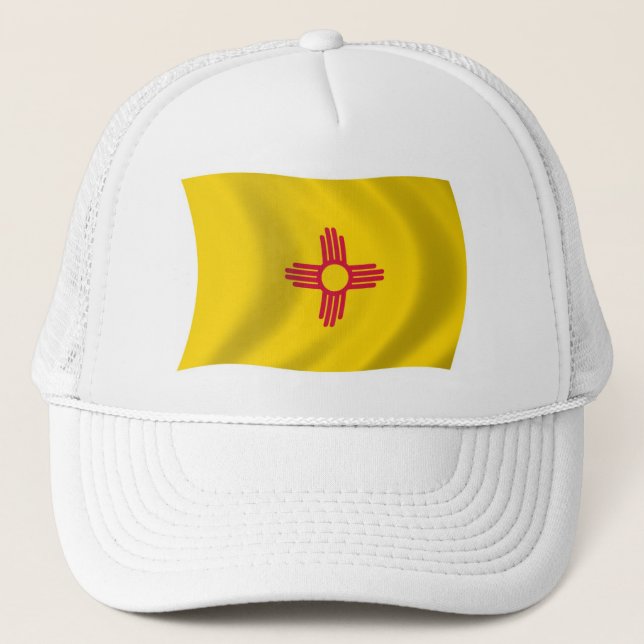 New Mexico Flag Hat Truckerkappe (Vorderseite)
