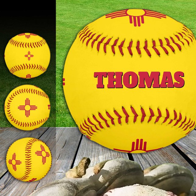 New Mexico Flag, Monogramm / Baseball Balls (Von Creator hochgeladen)
