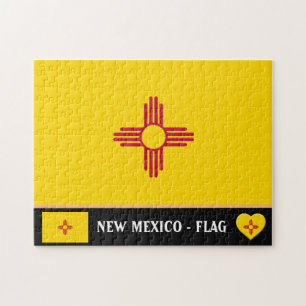 New Mexico Flag & New Mexico State USA /America Puzzle