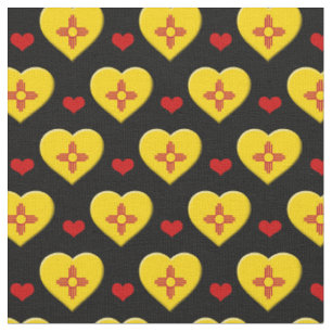 New Mexico Flag & Red Heart mode Fabric / USA Stoff