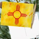 New Mexico Flag Wasserfarbe Kunst Postkarte<br><div class="desc">Karo aus dieser super farbenfrohen New Mexico Fahne. Und vergewissern Sie sich, dass Sie meinen Shop für weitere Produkte und Designs Karo. Sie können immer Ihren eigenen Text hinzufügen. Lass mir Bescheid, wenn du etwas Maßgeschneidert haben möchtest. Wenn du es kaufst, danke! Stellen Sie sicher, dass Sie ein Bild auf...</div>