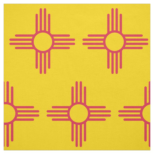 New Mexico Flag Zia Sun Muster Stoff (Muster)