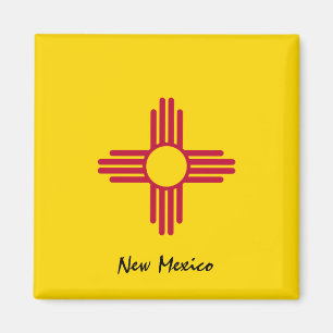 New Mexico Flagge & New Mexico, USA Urlaub/Sport Magnet